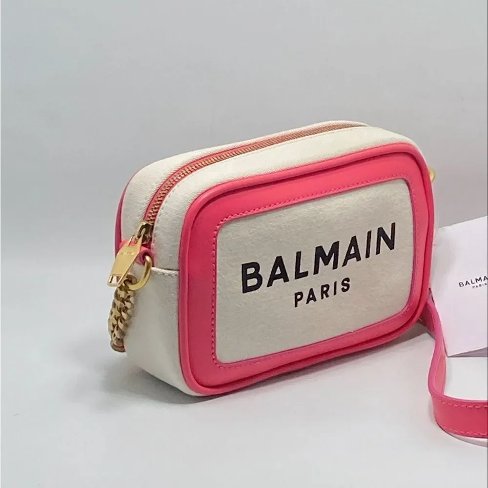Balmain B-Army 18 Canvas Logo Camera Bag - Picture 4 of 14